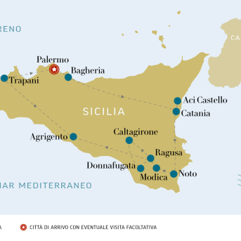 Sicilia autentica e isole Egadi - mappa desk