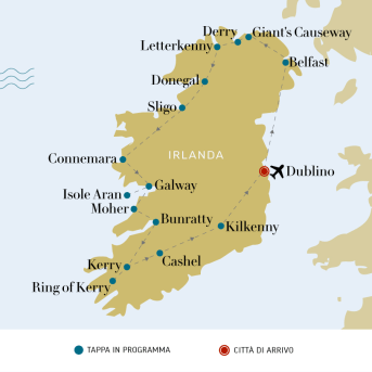 Gran tour Irlanda - mappa desk