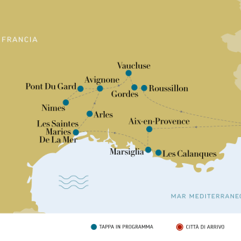 Camargue, Provenza e Costa Azzurra - mappa desk