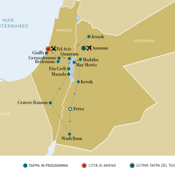 Israele e Giordania - mappa desk