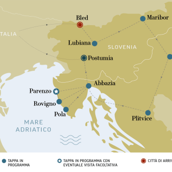Slovenia e Croazia - mappa desk