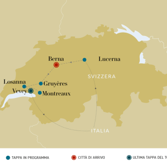 Berna, Losanna e Montreux - mappa desk