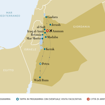 Meraviglie della Giordania - mappa desk