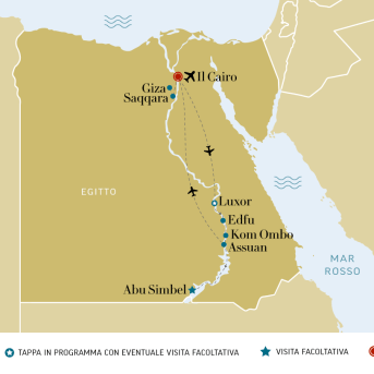 Il Cairo e la crociera sul Nilo - mappa desk
