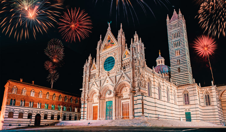 Fuochi d'artificio al Duomo di Siena