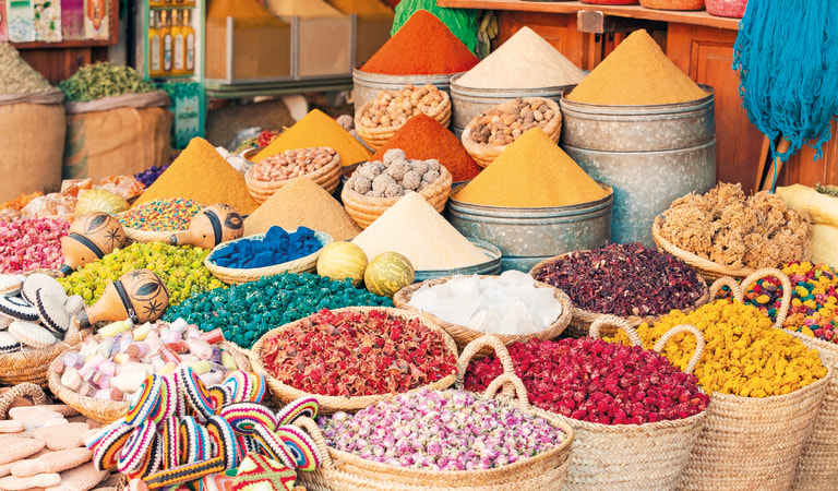 Spezie nel souk di Marrakech