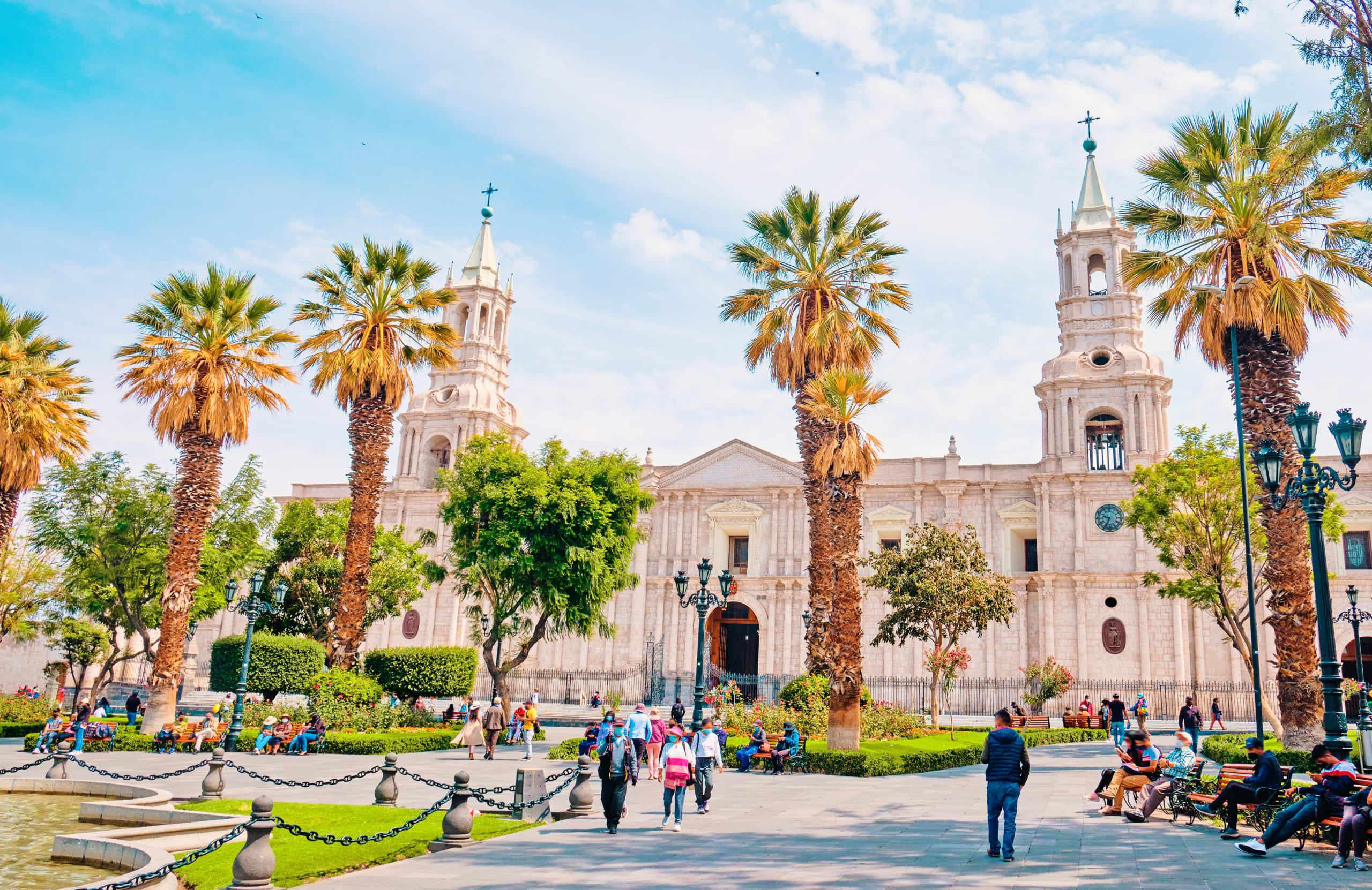 cattedrale in piazza di Armas, Arequipa, Perù