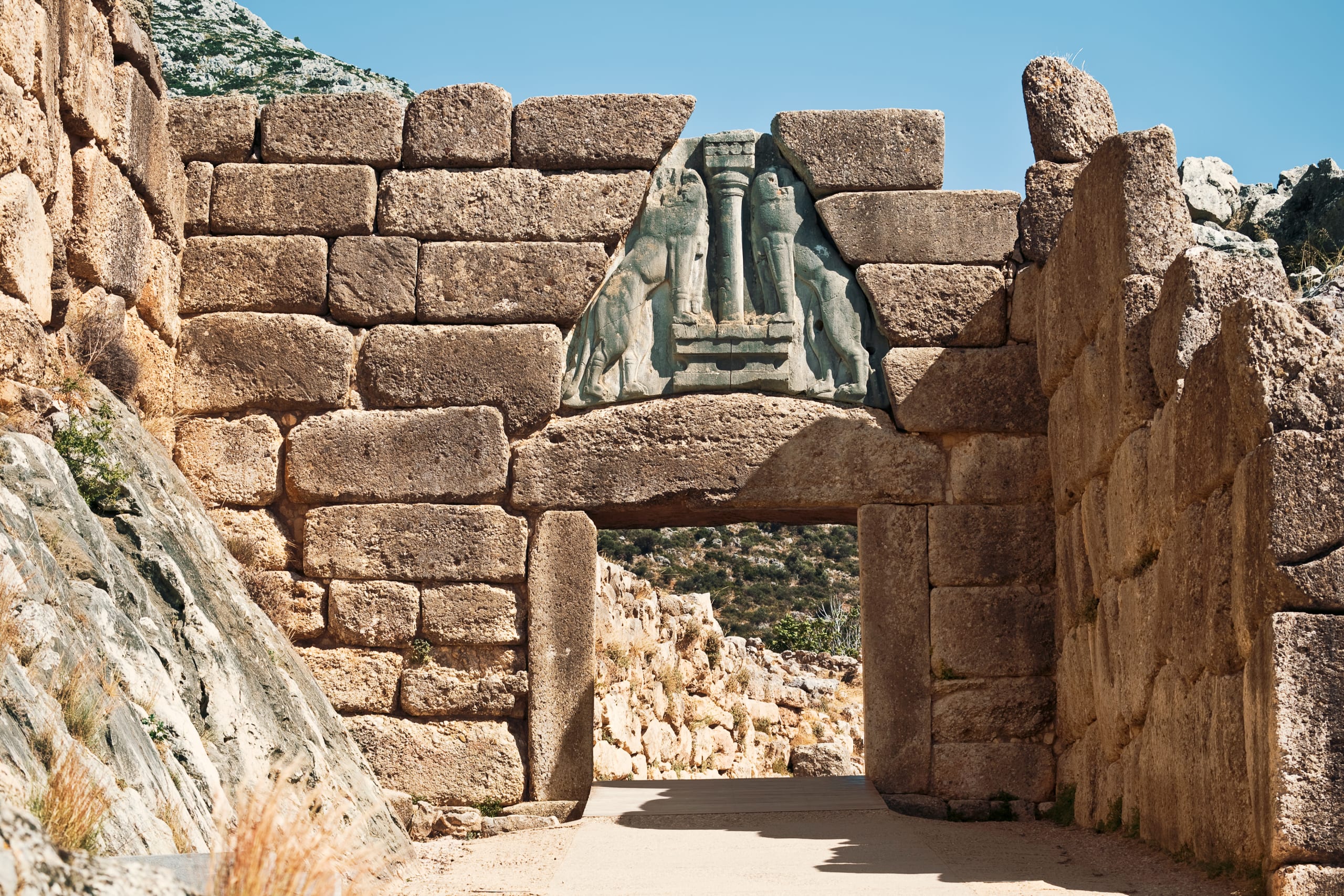 Porta dei leoni, Grecia