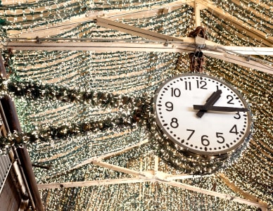 Orologio di New York a Natale