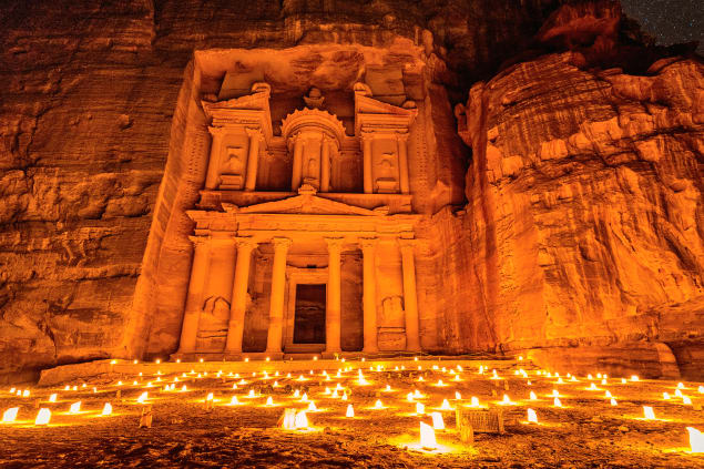 Petra by night