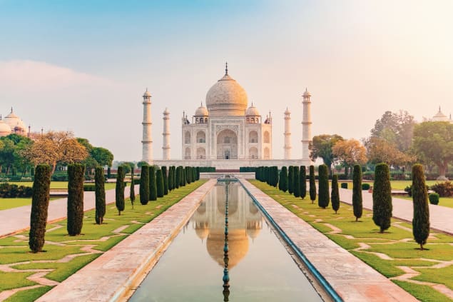 Taj Mahal all'alba, Agra