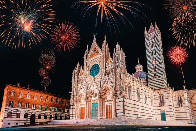 Fuochi d'artificio al Duomo di Siena