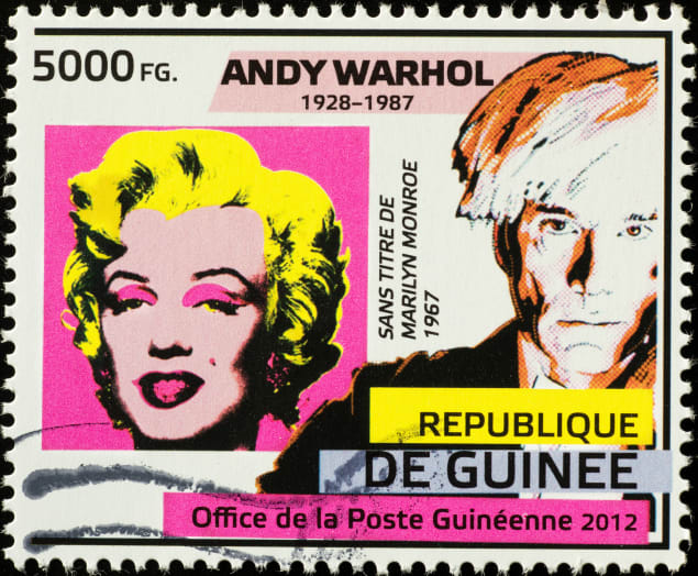Francobollo di Warhol e Marylin